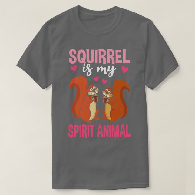 Squirrel är mitt andliga djur t shirt (Design framsida)