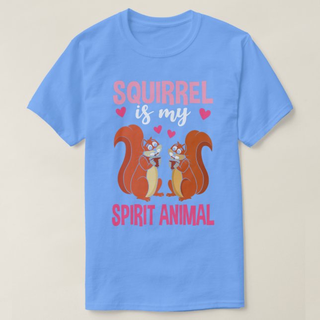 Squirrel är mitt andliga djur t shirt (Design framsida)