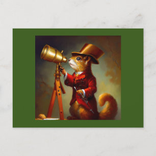Squirrel Astronomer Vykort