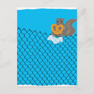 Squirrel-ätande sötsaker vykort