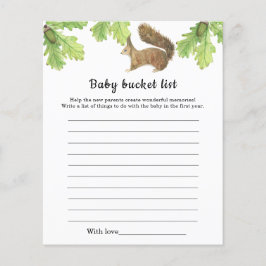 Squirrel - Baby bucket list