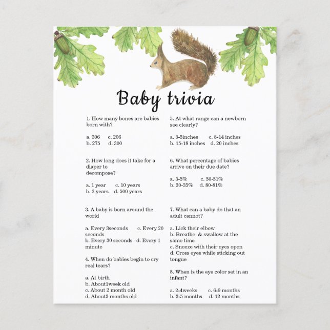 Squirrel - Baby Trivia | Barnstödsspel (Framsida)