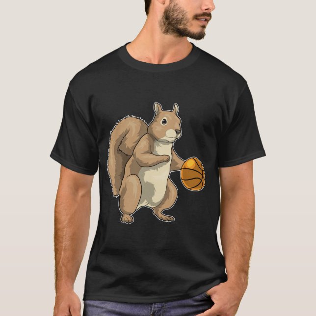 Squirrel Basketball-spelare T Shirt (Framsida)