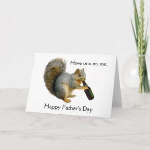 Squirrel Beer Fars dag Card Kort