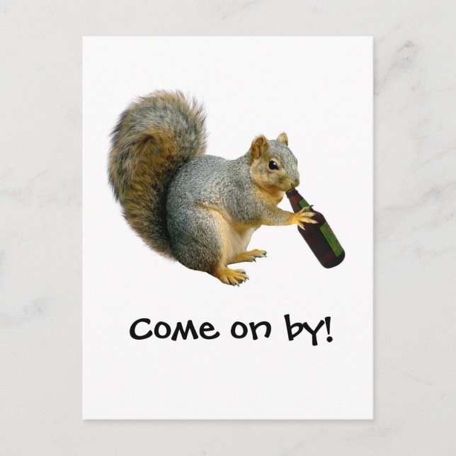 Squirrel Beer Vykort (Framsida)