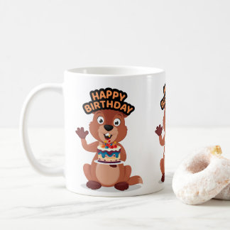 Squirrel birthday kaffemugg