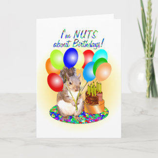 Squirrel Birthday Kort