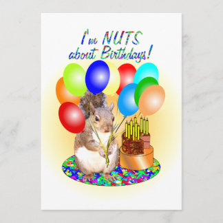 Squirrel Birthday Kort