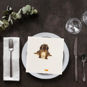 Squirrel, brun, söt, gullig pappersservett