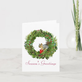 Squirrel Candle Wandele Helgkort