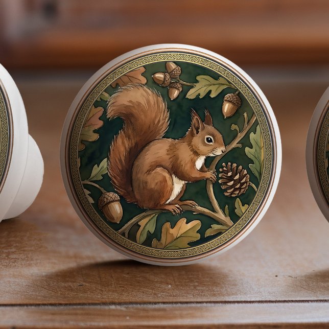 Squirrel Ceramic Pull Knob Knopp (Skapare uppladdad)