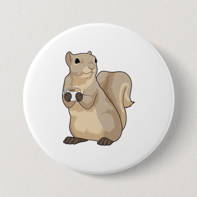 Squirrel Coffee Kopp Knapp (Framsida)