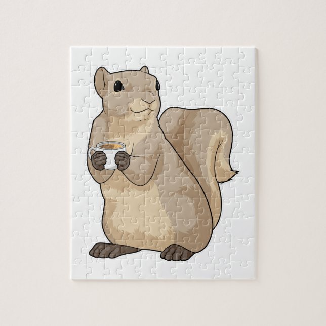 Squirrel Coffee Kopp Pussel (Vertikal)