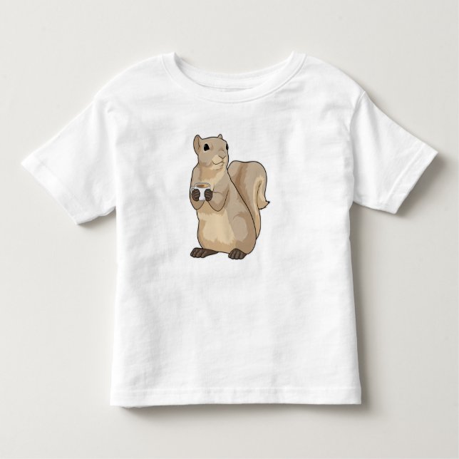 Squirrel Coffee Kopp T Shirt (Framsida)