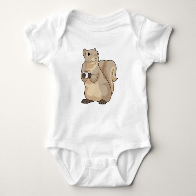 Squirrel Coffee Kopp T Shirt (Framsida)