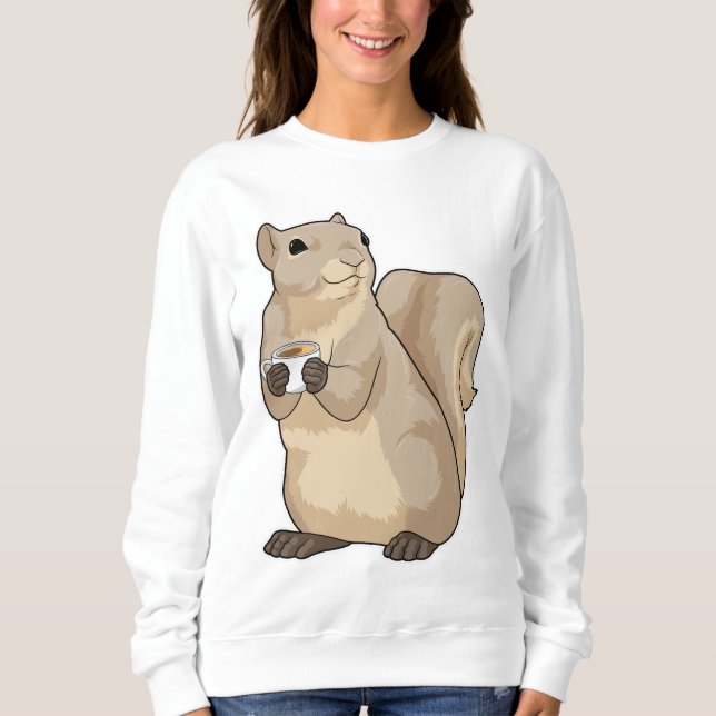 Squirrel Coffee Kopp T Shirt (Framsida)