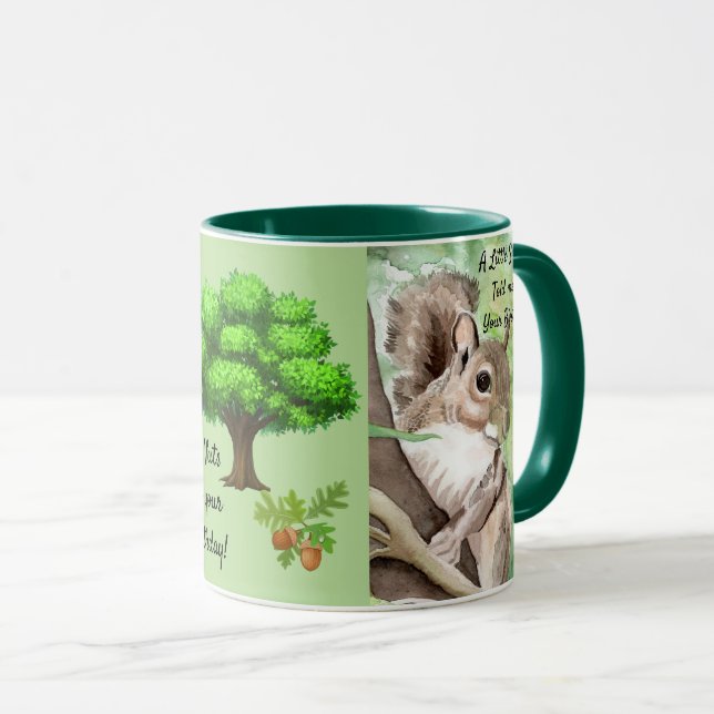 SQUIRREL Coffee Mugg Tea Kopp Original Art (Framsida höger)
