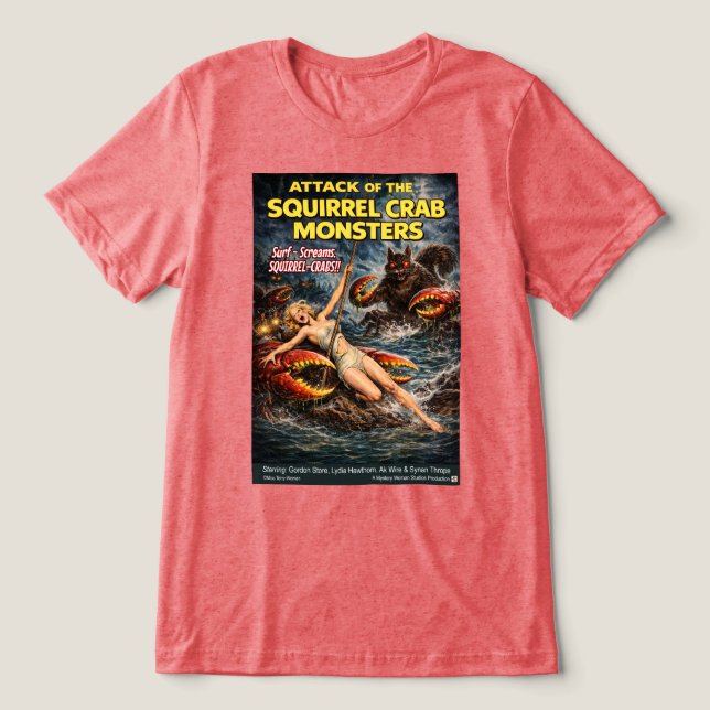 Squirrel Crab Monsters T Shirt (Design Framsida)
