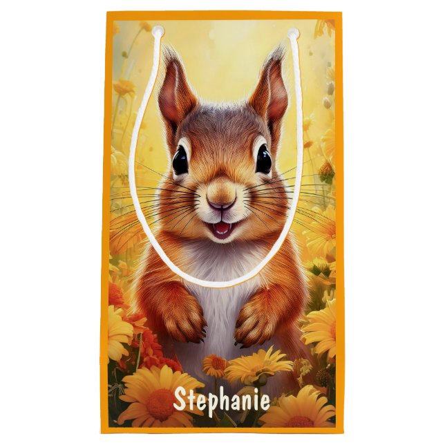 Squirrel Cute Animal Personlig Kids Namn (Framsidan)