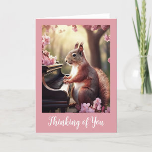 Squirrel Cute Animal Thinking Card Tack Kort