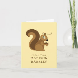 Squirrel Cute Kid's Woodland Anteckningskort