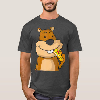 Squirrel Eating Pizza Funny Pizza Food Älskare T Shirt