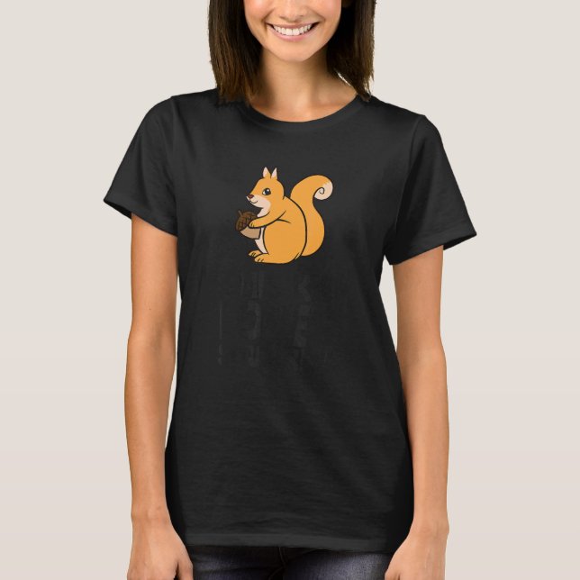 Squirrel Forest Animal Denna Kid Kärlek-ekorrar T Shirt (Framsida)
