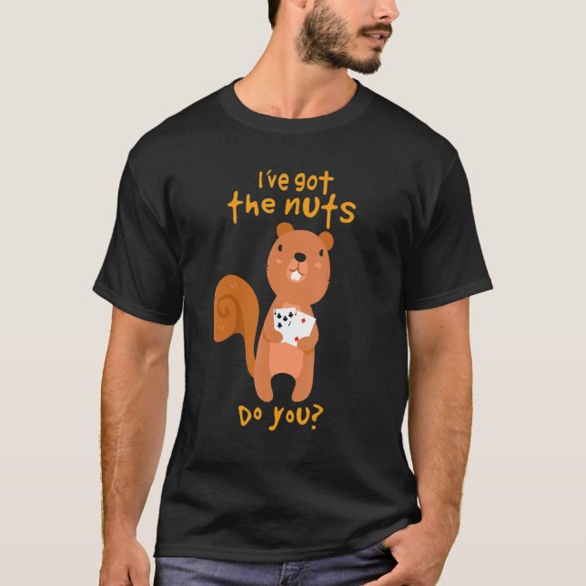 Squirrel går in med 7 2-portars Har T Shirt (Framsida)