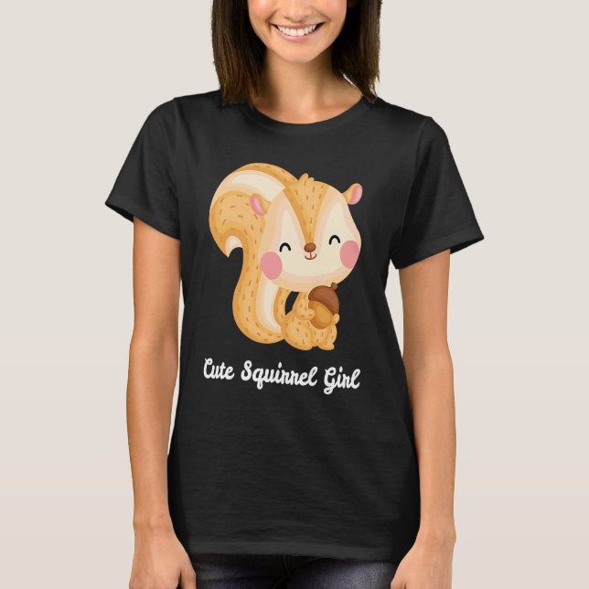 Squirrel Girl Small Animal Squirrel T Shirt (Framsida)
