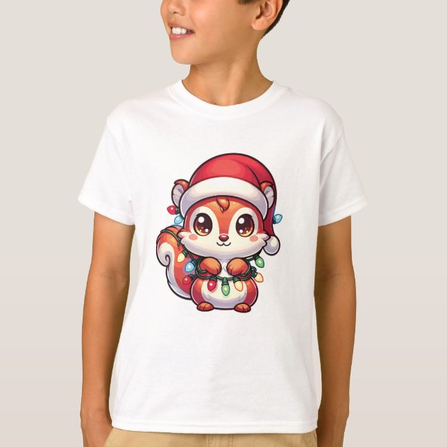 Squirrel God jul Winter Animals Squirrels T Shirt (Framsida)