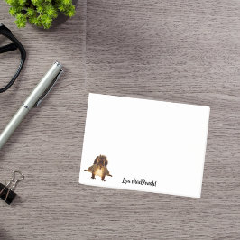 Squirrel, gullig, namn monogram post-it block