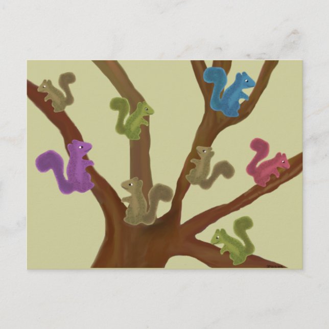 Squirrel Haven Vykort (Framsida)