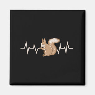 Squirrel Heartbat Squirrel Älskare Magnet