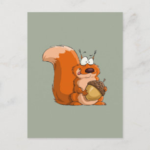 SQUIRREL HOLING ACORN VYKORT