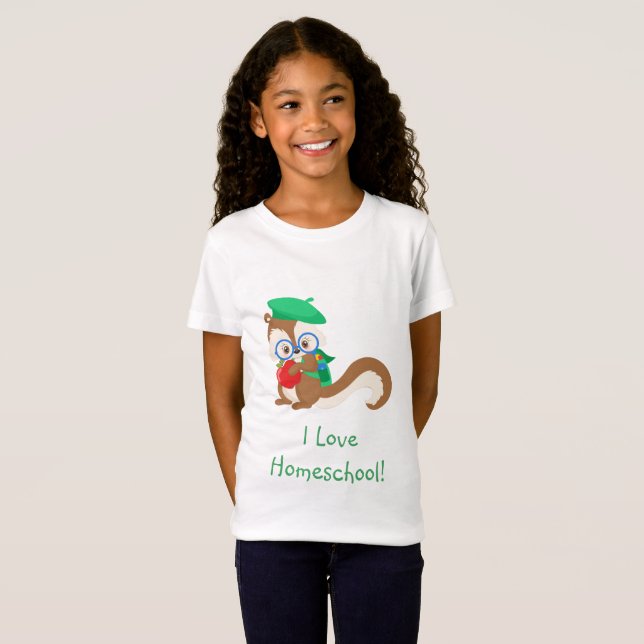 Squirrel Homeschool Tee Shirt (Hel framsida)