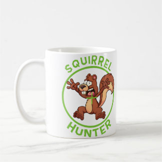 Squirrel Hunter Funny Shooting Hunting Zany Brainy Kaffemugg