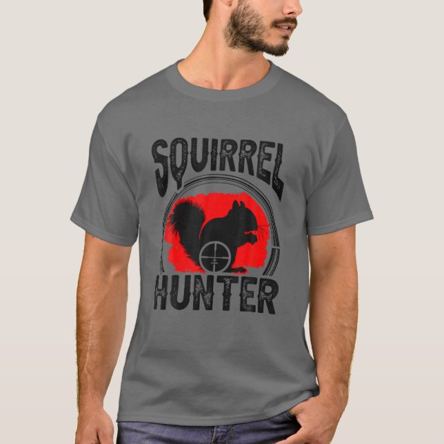 Squirrel Hunter Huntsman Chipmunk Hunting Trapper T Shirt (Framsida)