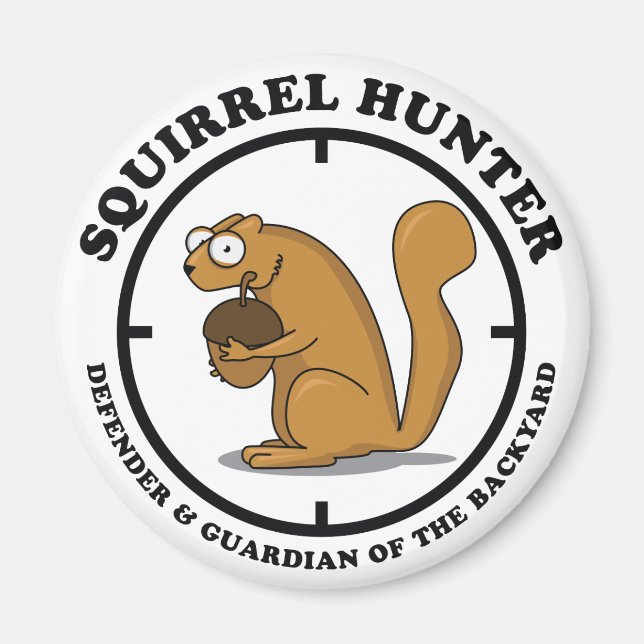 Squirrel Hunter Magnet (Framsidan)