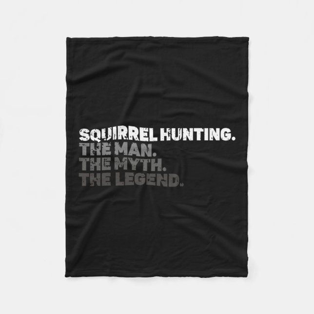 Squirrel Hunting Season Squirel Funny Vintage Hunt Fleecefilt (Framsidan)