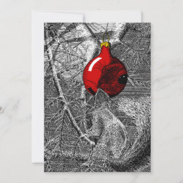 Squirrel in Christmas Tree Inbjudningar