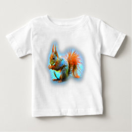 Squirrel in modern style t shirt