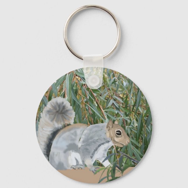 Squirrel in the Countryside  Keychain Nyckelring (Framsida)