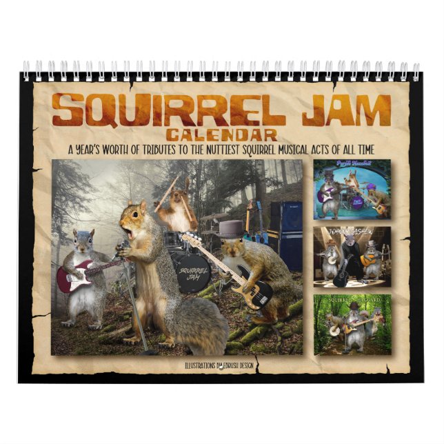 Squirrel Jam - Nutty Musicians Calendar Kalender (Omslag)