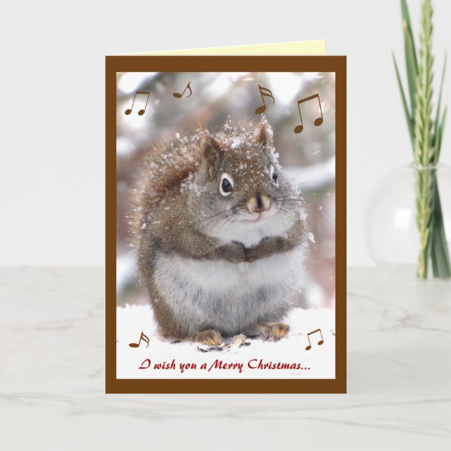 Squirrel-jul Helgkort (Framsida)
