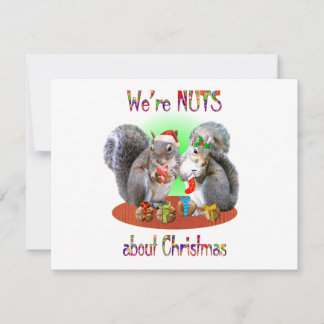 Squirrel jul Nöt Julkort