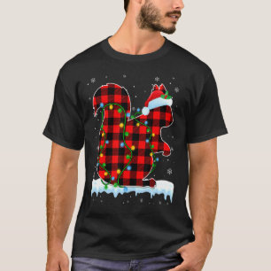 Squirrel jul Santa Hat Cute Animals Julafton Li T Shirt