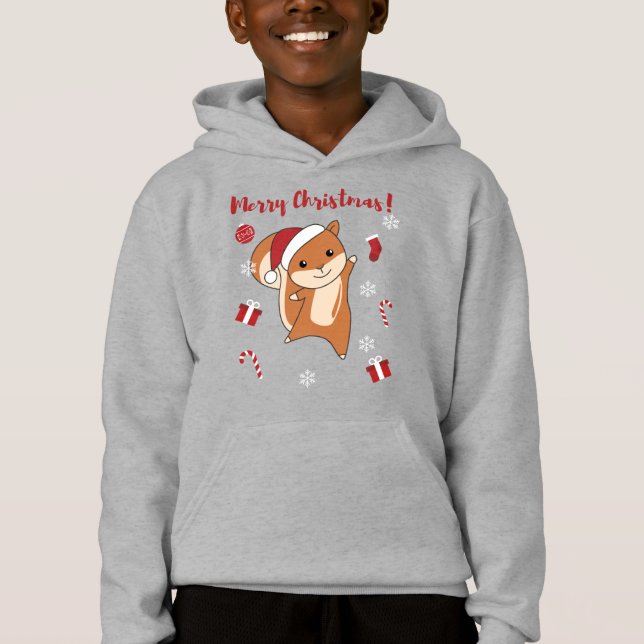 Squirrel jul Winter Animals T Shirt (Framsida)