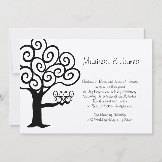 Squirrel Kärlek Bröllop Inbjudningar (Framsida)