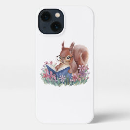Squirrel Läser ett telefonfodral i Bok