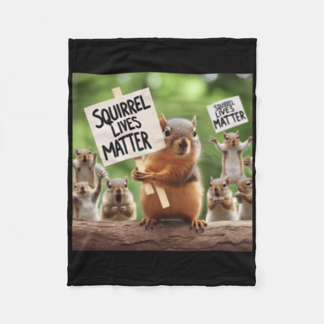 Squirrel Lives Sticker Fleecefilt (Framsidan)